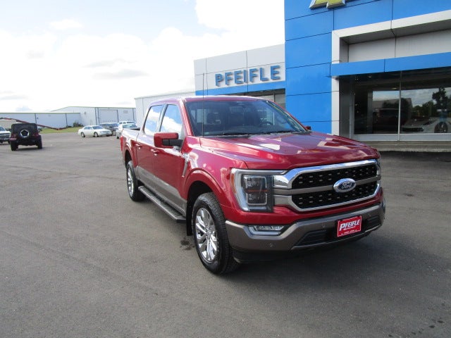 2022 Ford F-150 XL in Rapid Red — front three-quarter view