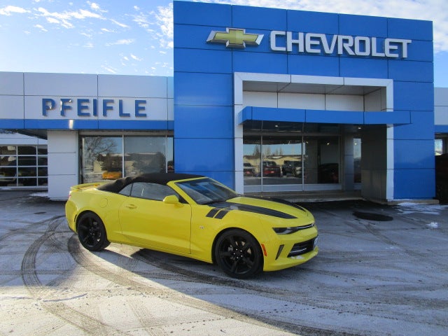 2018 Chevrolet Camaro 2LT in Bright Yellow — front three-quarter view