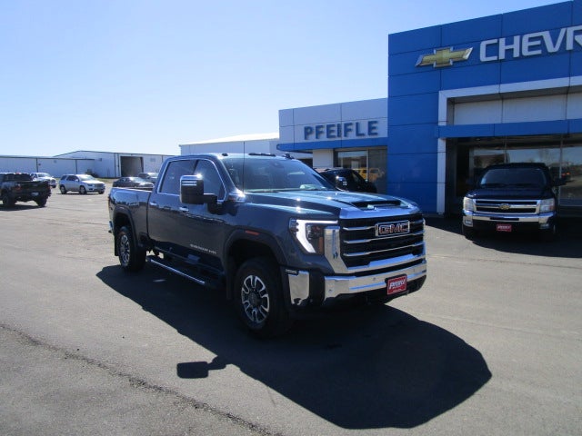 2024 GMC Sierra 2500 HD SLT in Downpour Metallic — front three-quarter view
