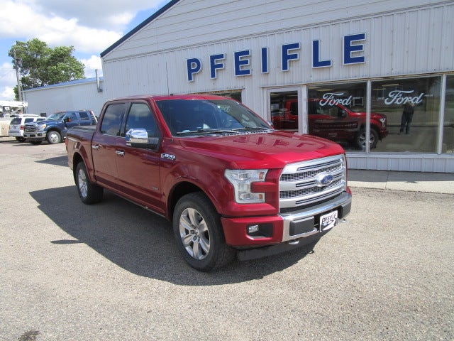 2017 Ford F-150 Platinum in Rapid — front three-quarter view